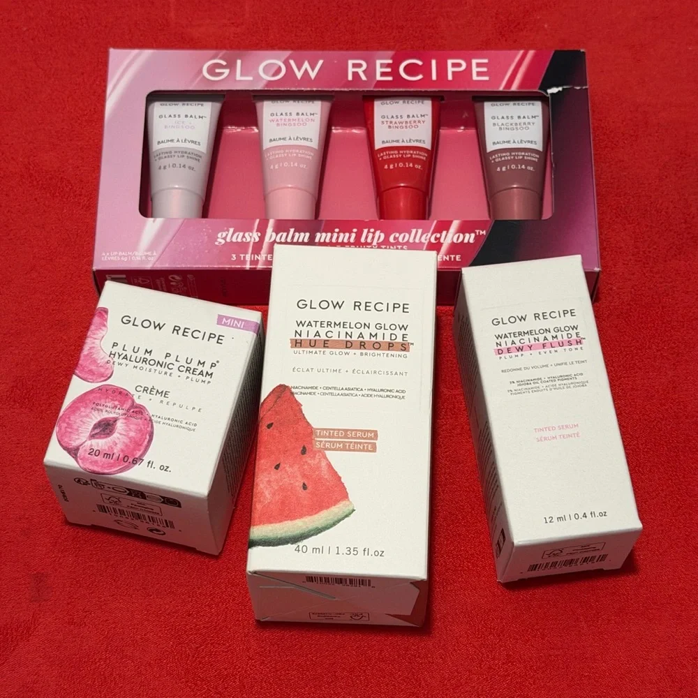 NEW Glow Recipe Glass Balm Lip Treatment Watermelon Glow Dewy Flush Plum Plump